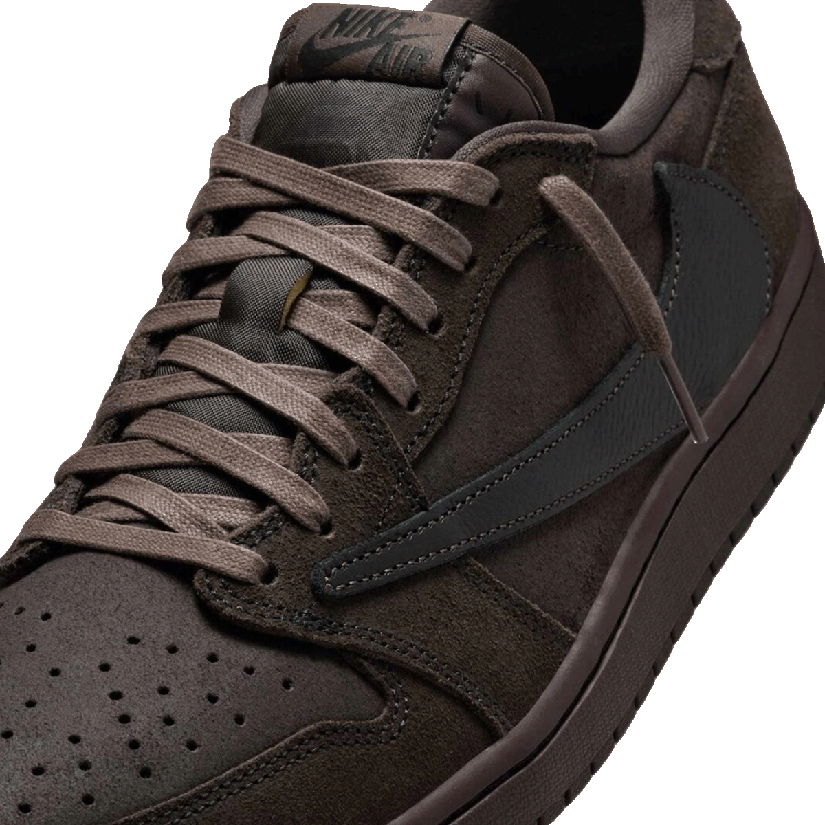 Products's tweet photo. Elevate your style with Travis Scott x Nike Air Jordan 1 Retro Low OG in Velvet Brown.