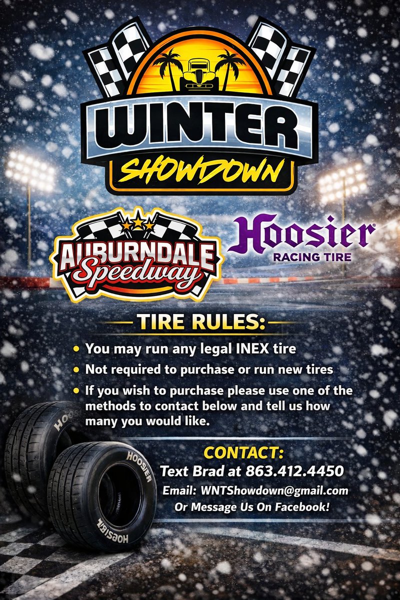 Tire information-Please get me what you need soon so we can get USLCI to make sure they are at track in time. Remember you can run any legal INEX and are not required to buy tires. However, tires must pass all tires rules set forth by USLCI and are subject to testing at any time.