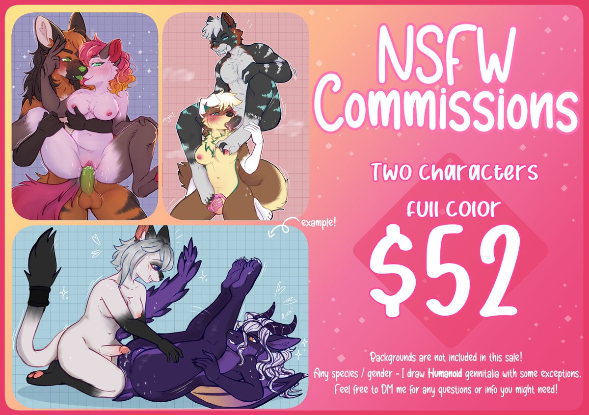 🌟SPECIAL OFFER🌟
✨💕❤️‍🔥NSFW Commissions OPEN!! 💕❣️

✨🌸 5 slots available🌸✨
(these slots are expected to be worked on February)

🔥✨Send me a PM at if you're interested! 💋✨
#commissions #furryart
