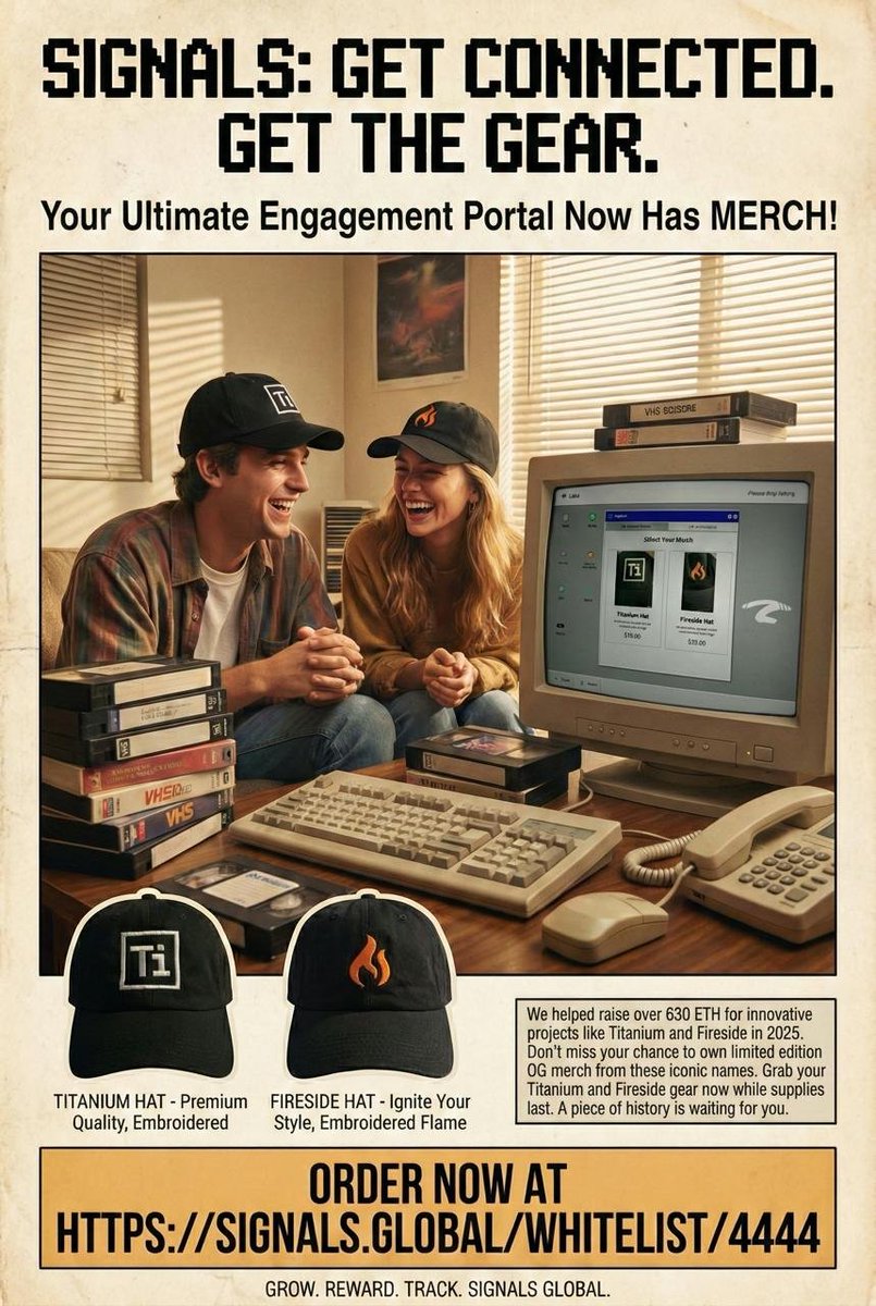 enterSIGNALS's tweet image. SIGNAL DETECTED. TRANSMISSION INTERRUPTED. 

Consider your scheduled programming overridden.  

The Merch Store app is now live on The Agency/4444 portal powered by @base using base pay. 

Starting today, users can browse and purchase official merch from partners like @TitaniumFi…