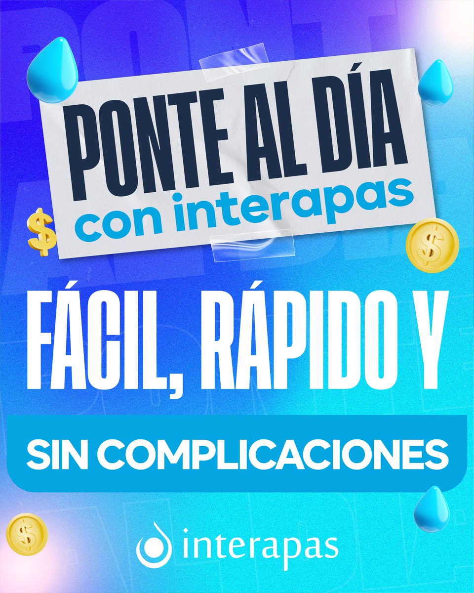 👉 Si tienes adeudos en tu cuenta doméstica, comercial o industrial, puedes aprovechar los descuentos del programa ✨"Ponte al día con #Interapas"✨

✅ Incentivos del 30%, 40% y 50%
📆 Vigente TODO ENERO
🔹 Adeudos de 2025 y años anteriores
📲 sindeuda.interapas.mx/Consulta
