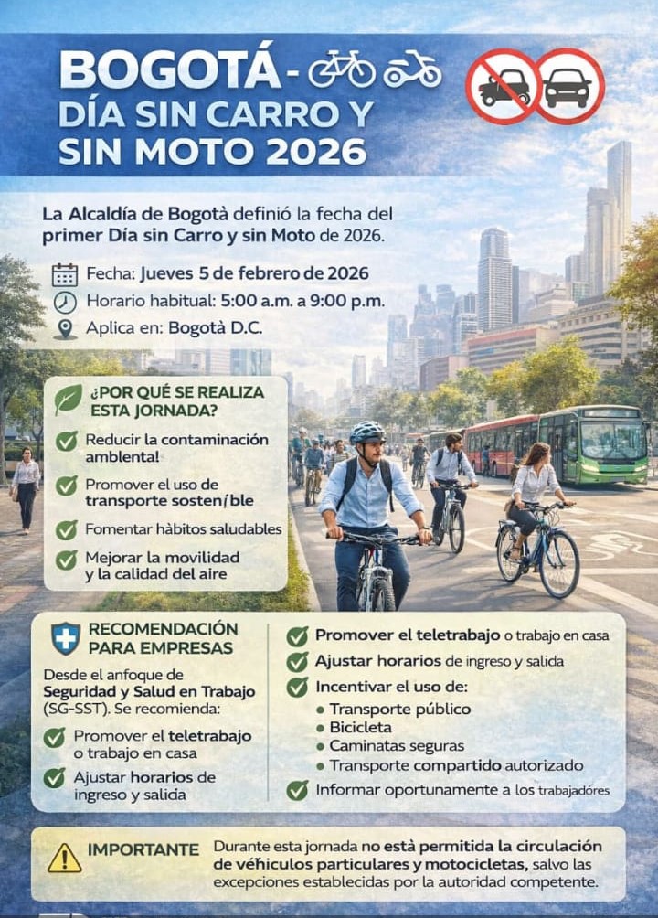 ClickTvSm's tweet image. #BogotaClickTvSm
Bogotá se prepara para el primer día sin carro y sin moto así lo anunció la @SectorMovilidad de la alcaldía de @Bogota