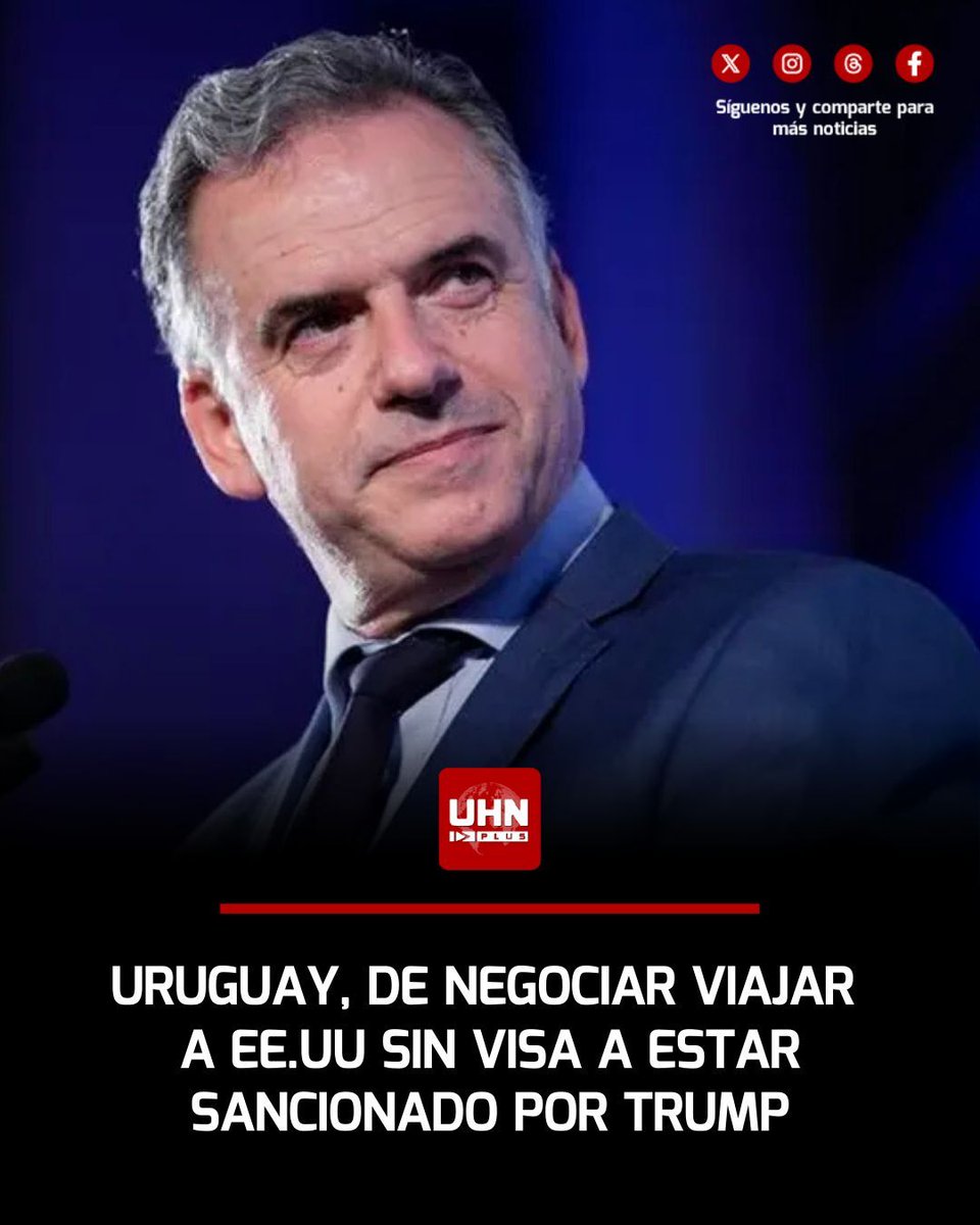 🇺🇾🇺🇸‼️ | ATENCIÓN — Hace unos años, el Expresidente de Uruguay, Luis Lacalle Pou anticipó que negociaba la posibilidad de que uruguayos puedan ingresar sin visa a Estados Unidos. Ahora, con el presidente de izquierda, Yamandú Orsi, Uruguay criticó el avance de Trump sobre