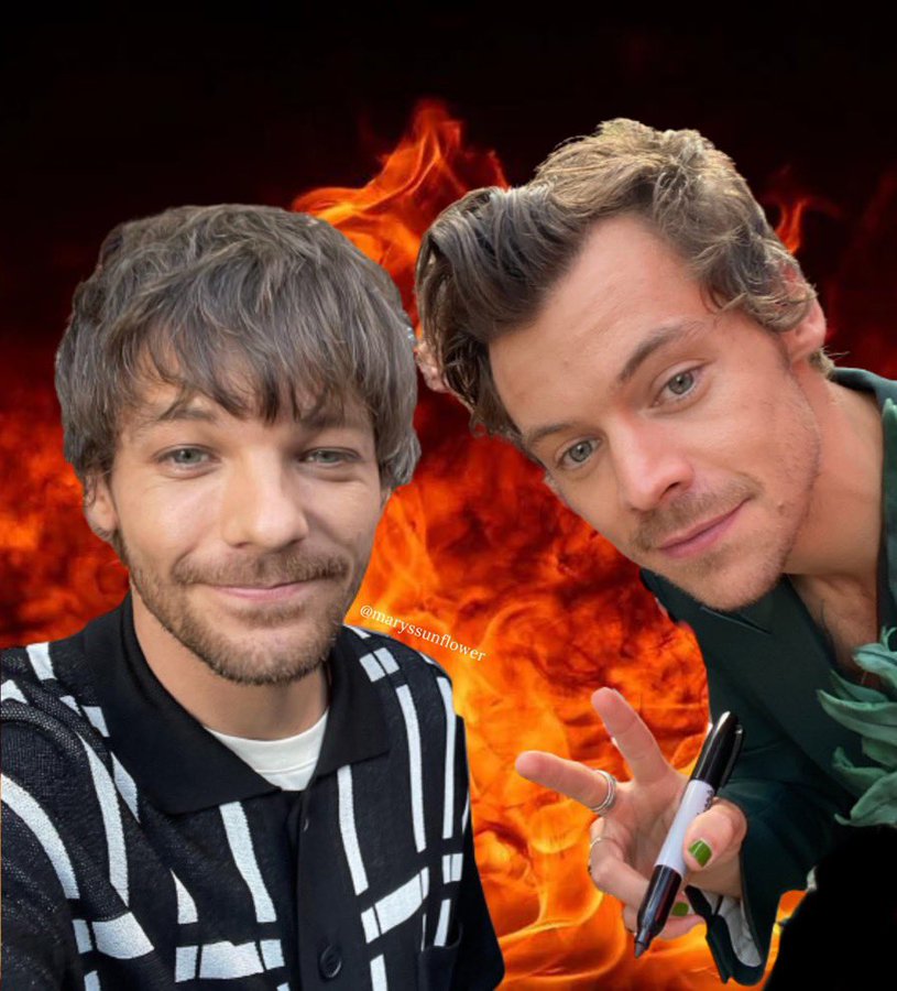 loverchiefs87's tweet image. o harry e o louis vendo o caos q estão causando na timiline