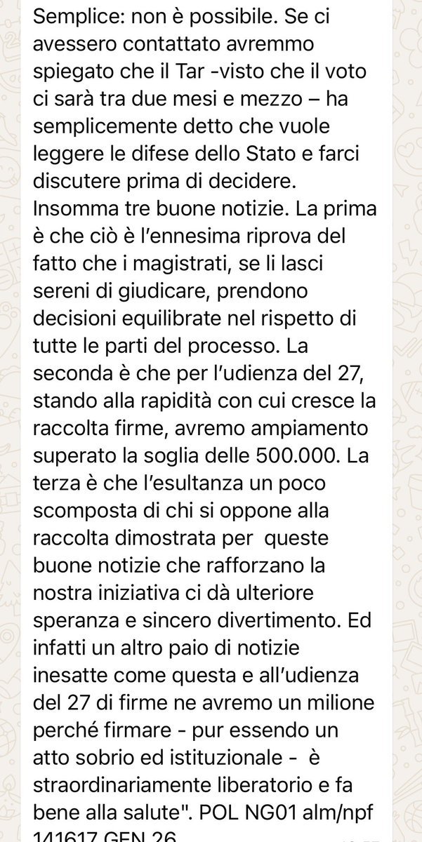 _Nico_Piro_'s tweet photo. Referendum Giustizia: Traguardo a portata di mano (92%) e importante scelta del TAR sul ricorso del comitato promotore.
Comunicato sulla decisione procedurale del TAR nelle immagini sotto 👇 https://t.co/PuULOgI5eh