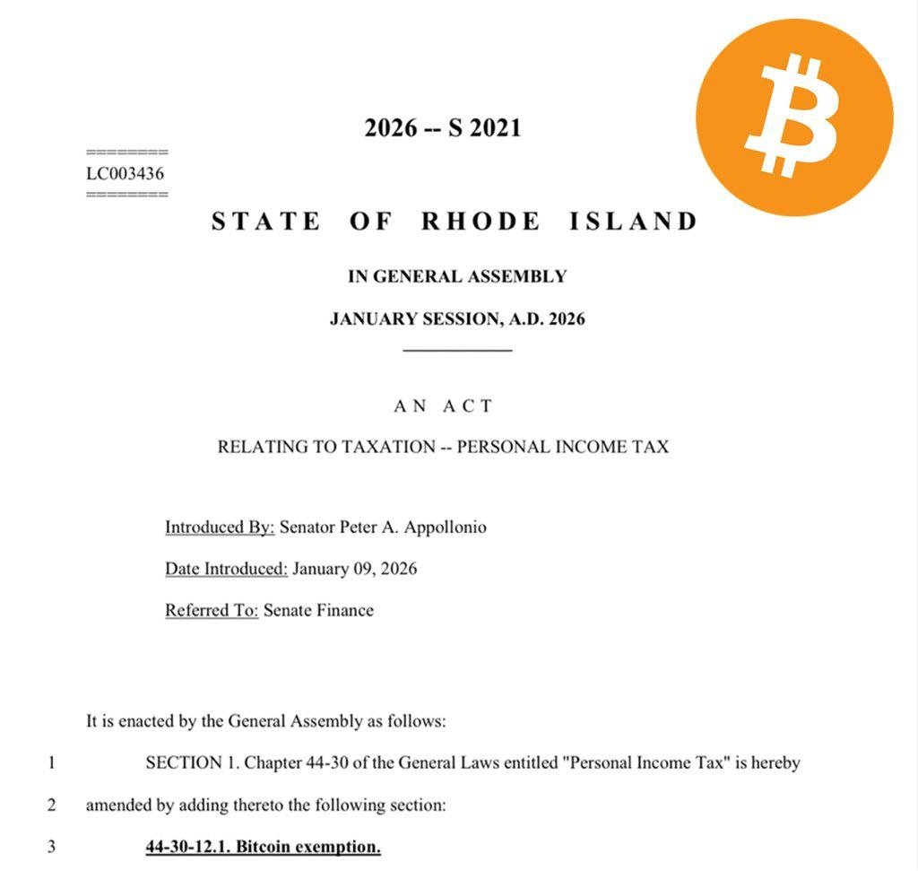 🕵️ #BTC Rhode Island apresentou um projeto de lei de isenção de imposto de  renda estadual para transações de Bitcoin em pequena escala. Ganhe dinheiro  todos os dias com Bitcoin.