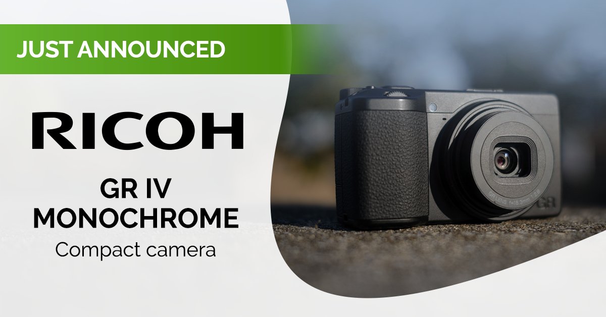 jessops's tweet image. ⚡ NEW! JUST ANNOUNCED!! ⚡

Ricoh GR IV Monochrome 😍 Based on the Ricoh GR IV but featuring a monochrome-dedicated image sensor,  delivering refined rendering &amp;amp; rich tonal gradation!

Find out more 👉🏼 bit.ly/4pIp9Oy