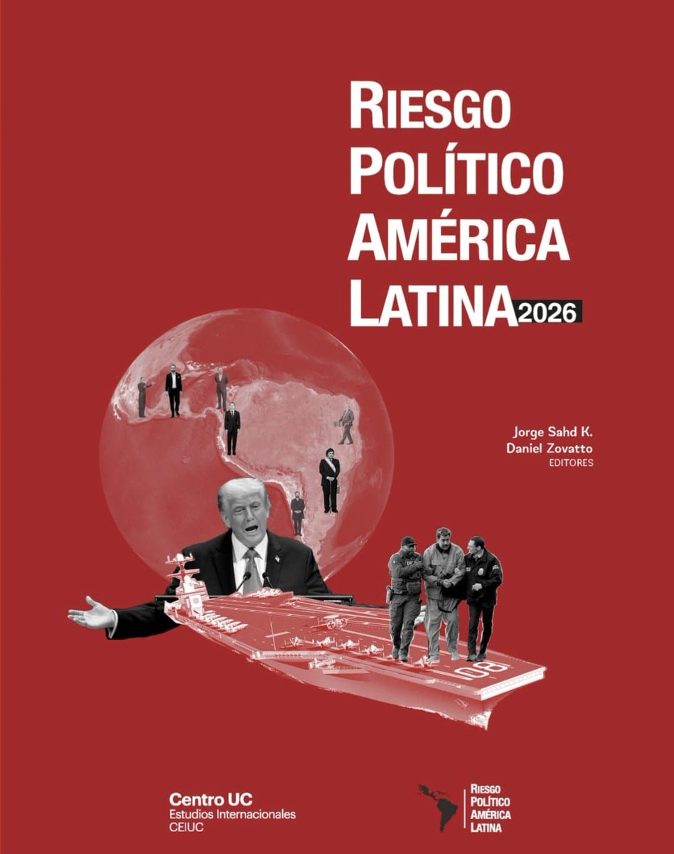 📊 Ya está disponible la 6ª edición del Índice de Riesgo Político América Latina 2026 del #CEIUC Clave para entender los desafíos de la región.
Más info: centroestudiosinternacionales.uc.cl/publicaciones/…

<a href="/ucatolica/">Universidad Católica</a> <a href="/LuciaDammert/">Lucía Dammert</a>

#Riesgo2026 #Latam #Trump #Venezuela