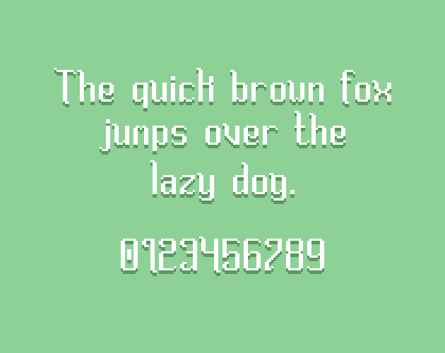 _V3X3D's tweet image. Hey! 👋

I have a few more font slots open. If you want one made DM me! 📝

itch.io/s/107531/mega-…

Cheers! ❤️🧡💛

#pixelart #ドット絵 #font #pixelfont