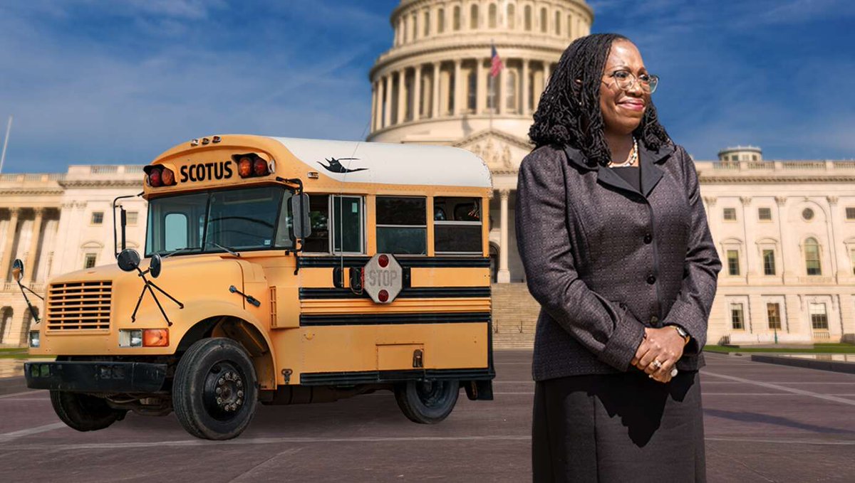 Ketanji Brown Jackson Arrives At Work In Official SCOTUS Short Bus buff.ly/tfIkbBq
