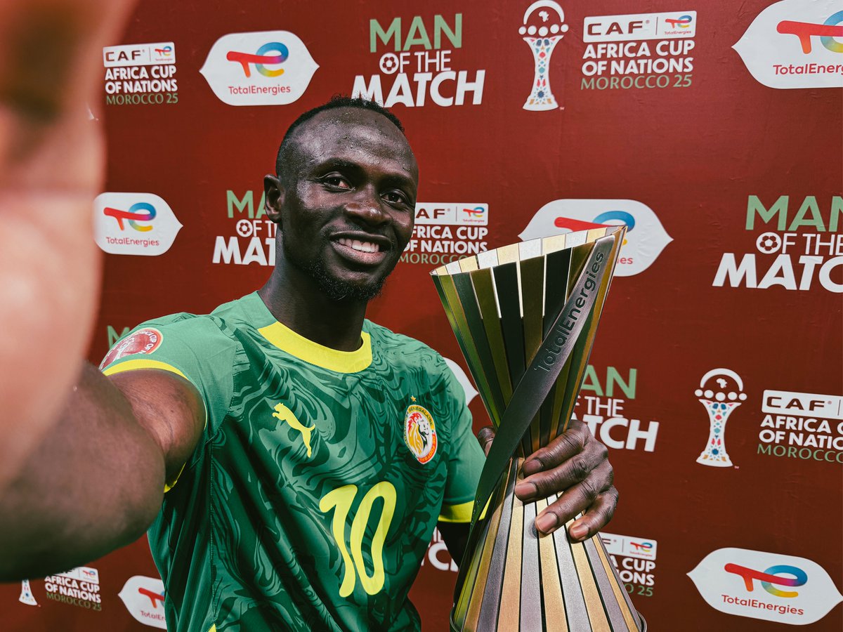 Always him. 🇸🇳
Sadio Mané is the TotalEnergies Man of the Match. 

#TotalEnergiesAFCON2025 | <a href="/Football2Gether/">Football Together</a>