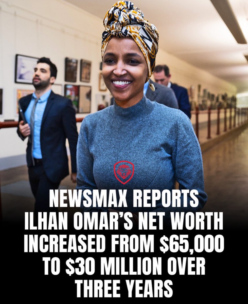 travelingflying's tweet image. Ilhan Omar's net worth:

2019: -$45,000
2025: $30 million

Congressional salary: $174k/a year

That is a 66,676% increase since 2019.

How is this possible?🤔