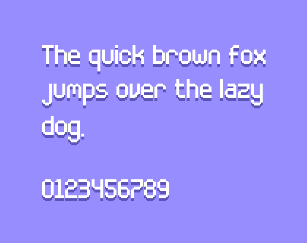 _V3X3D's tweet image. Hey! 👋

I have a few more font slots open. If you want one made DM me! 📝

itch.io/s/107531/mega-…

Cheers! ❤️🧡💛

#pixelart #ドット絵 #font #pixelfont