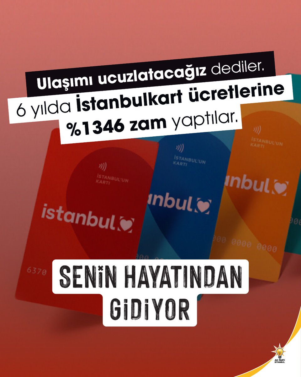 #SeninHayatındanGidiyor sevgili İstanbullular. Herşey ucuz olacak; vatandaş için olacak dediler sonuç ortada.