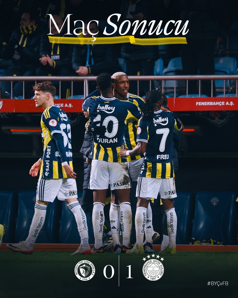 Fenerbahce's tweet image. MS | Beyoğlu Yeni Çarşı 0-1 Fenerbahçe  

#BYÇvFB #ZTK