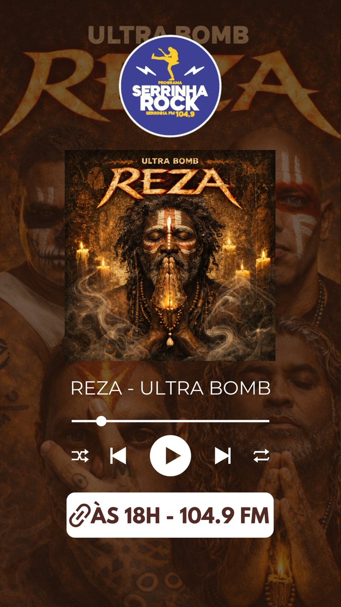 UltraBomb's tweet photo. Hoje tem 'Reza' na Serrinha Rock - 104.9FM, às 18h! Sintoniza lá! Link: https://t.co/ZDhGHCDMlU https://t.co/V33ACmCwTW