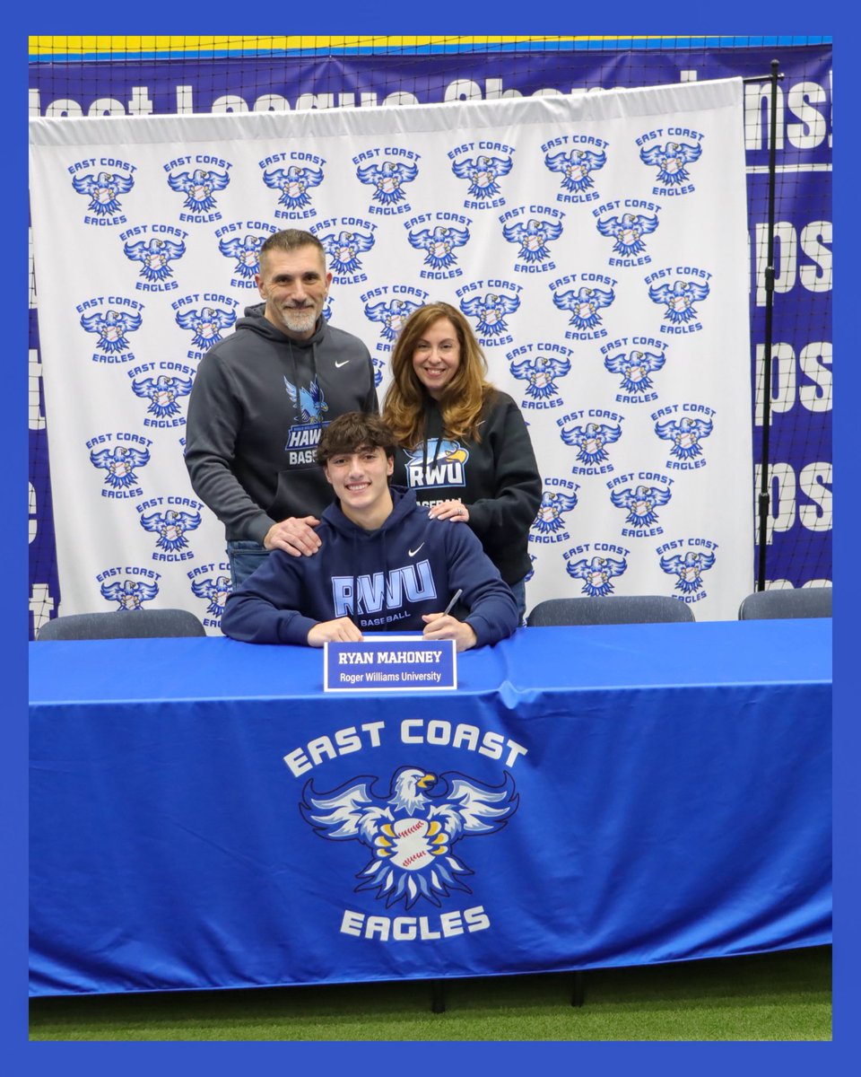 ECEaglsBsb's tweet photo. 2026 Eagles College Signing Night

Congrats 🎉:

Ryan Mahoney @RWUBaseball 
Tyler Pruitt @RWUBaseball 
Eric Wanke @RWUBaseball https://t.co/dFuMJyzDas