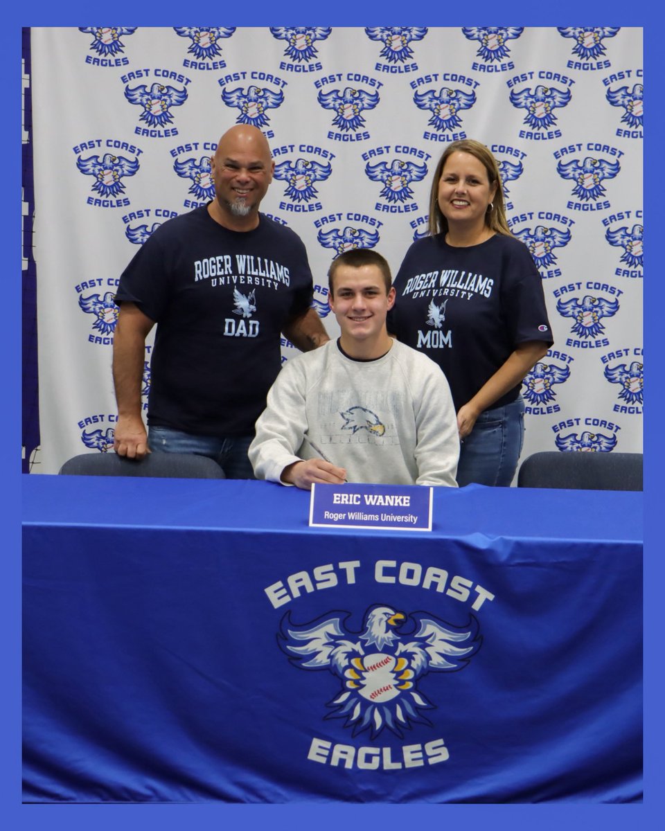 ECEaglsBsb's tweet photo. 2026 Eagles College Signing Night

Congrats 🎉:

Ryan Mahoney @RWUBaseball 
Tyler Pruitt @RWUBaseball 
Eric Wanke @RWUBaseball https://t.co/dFuMJyzDas
