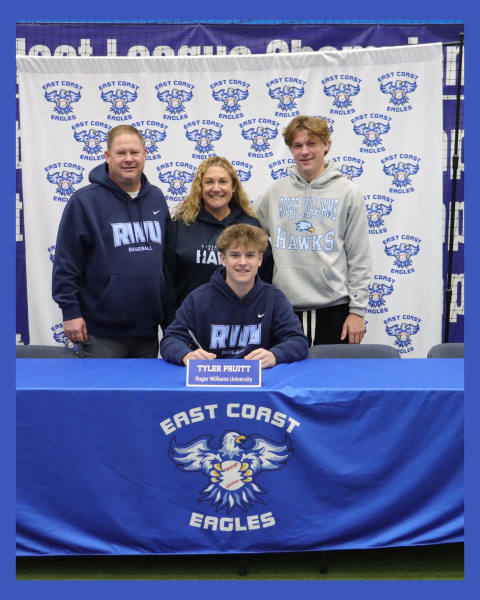 ECEaglsBsb's tweet photo. 2026 Eagles College Signing Night

Congrats 🎉:

Ryan Mahoney @RWUBaseball 
Tyler Pruitt @RWUBaseball 
Eric Wanke @RWUBaseball https://t.co/dFuMJyzDas