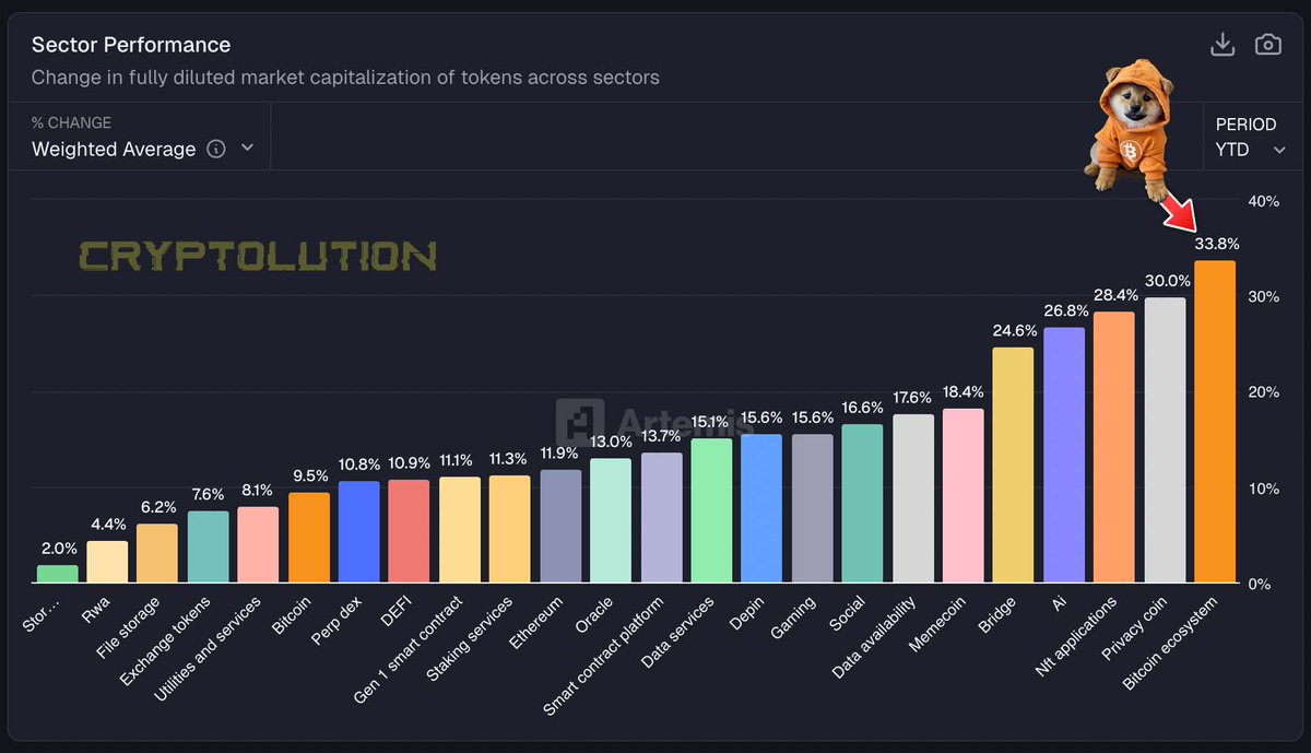 Bitcoin Ecosystem & Memecoins (#Runes) are outpacing Privacy Coins year to  date 😤 This is your early signal!