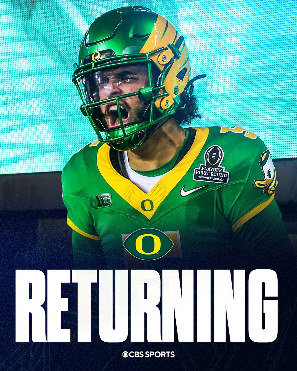 BREAKING: Dante Moore announced he’s returning to Oregon for the 2026 season 🚨 

Moore was a projected Top-5 draft pick, according to CBS Sports’ <a href="/mikerenner_/">Mike Renner</a>