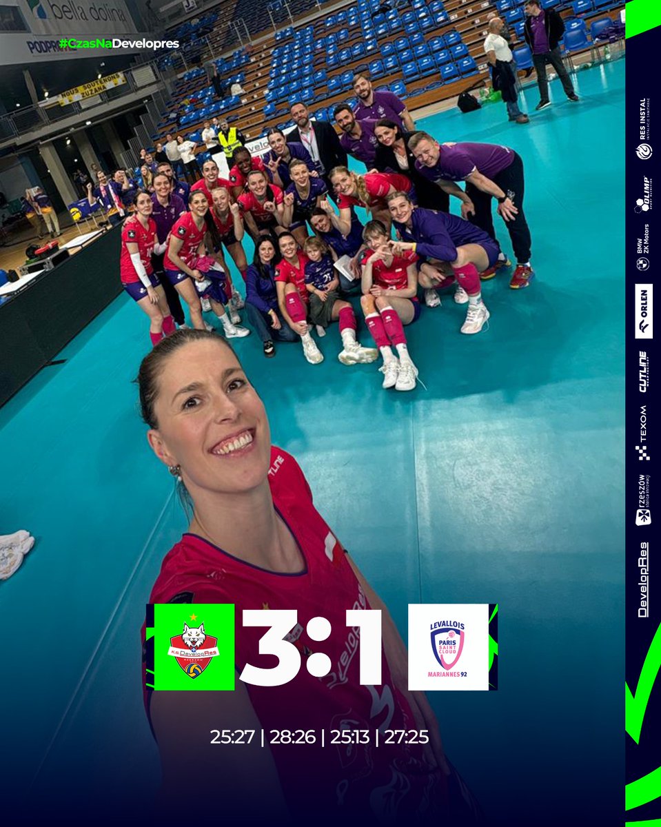 KSDevelopres's tweet image. WYWALCZONE! Wygrywamy 3:1 trudne starcie z Levallois Paris SC i dopisujemy do tabeli #ChampionsLeague 3 punkty! 
#CzasNaDevelopres #Developres #CEV