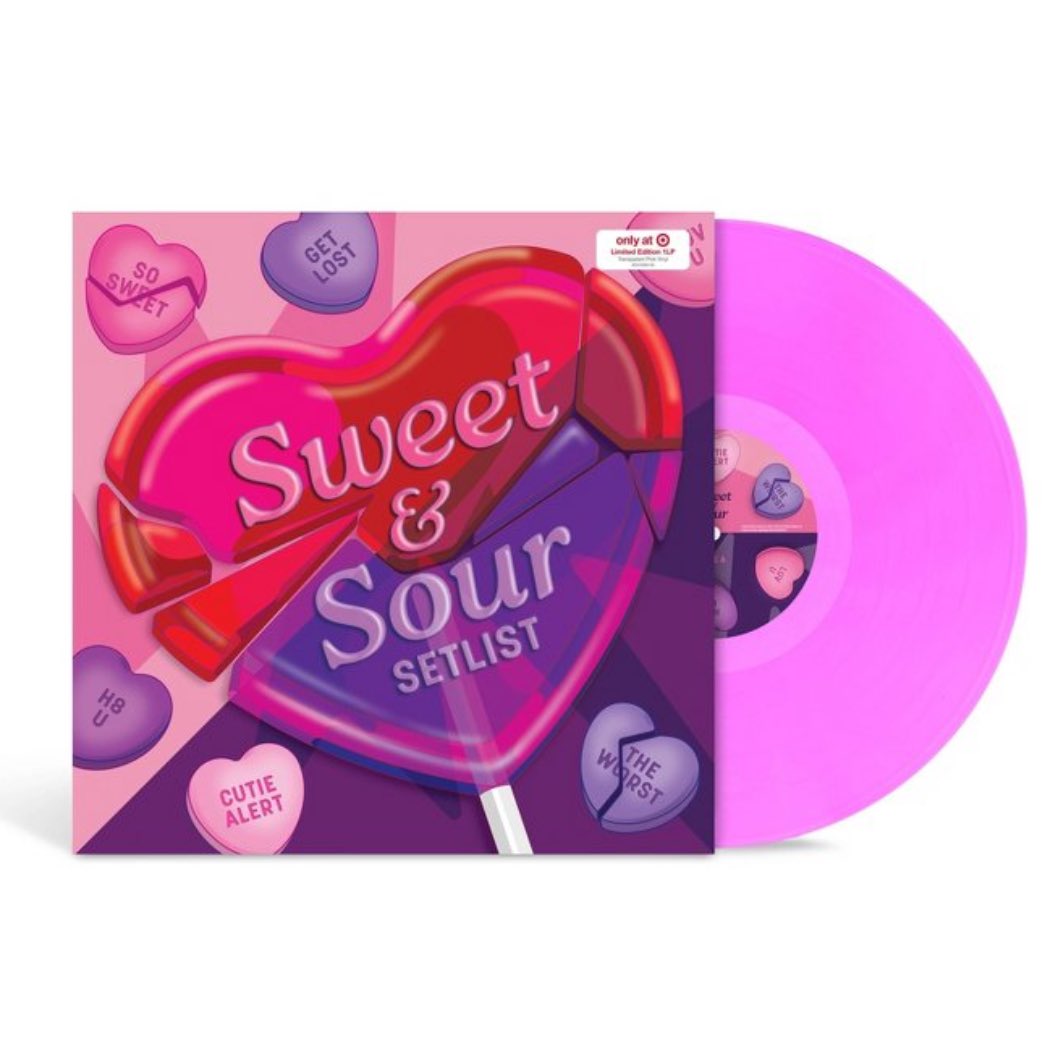 concertleaks's tweet photo. Amy Winehouse, The 1975, Halsey, Mazzy Star, 5 Seconds of Summer, and more are featured on Target’s ‘Sweet &amp; Sour Setlist’ vinyl! 

🛍️: https://t.co/4RReAswkdk https://t.co/Gkkumxtxxk