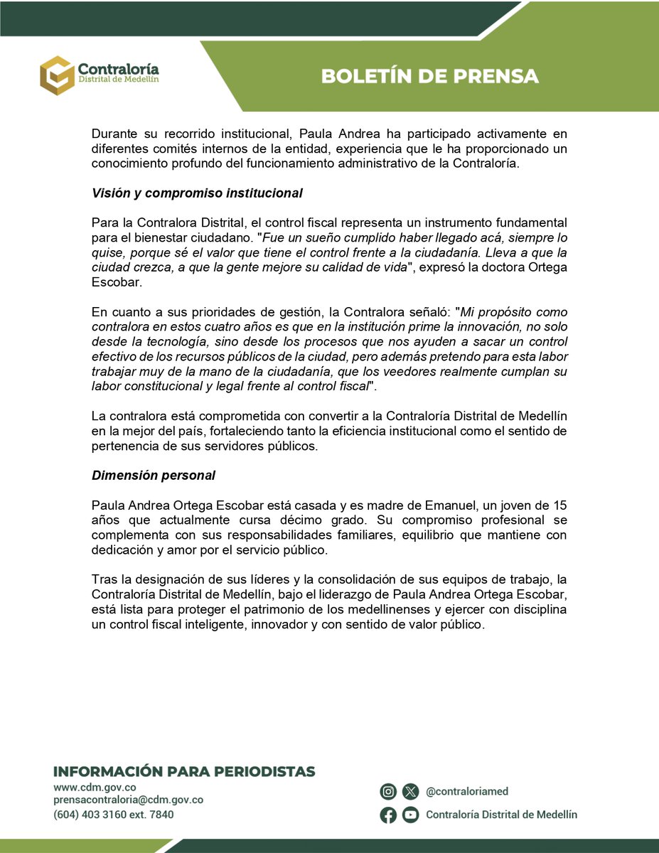 Contraloría Distrital de Medellín tweet media