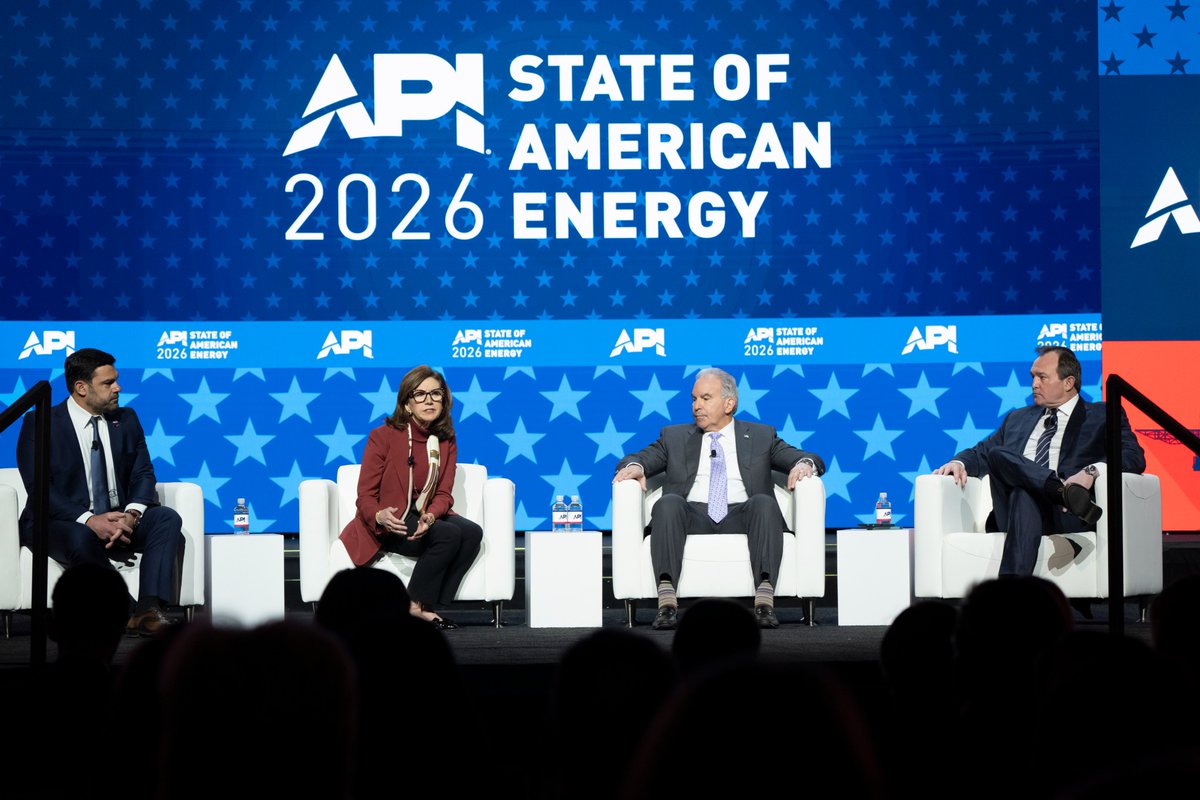 APIenergy's tweet photo. Yesterday at API’s State of American Energy event in DC, industry leaders, policymakers and market analysts came together to discuss what’s next for U.S. energy leadership — meeting rising energy demand with smart policy that outlasts political cycles and supports long-term investment, reliability and growth.