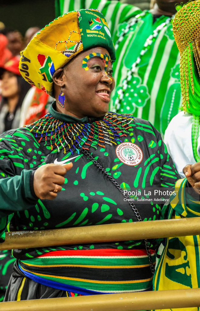 Mama Joy of South Africa is now supporting Nigeria 😁