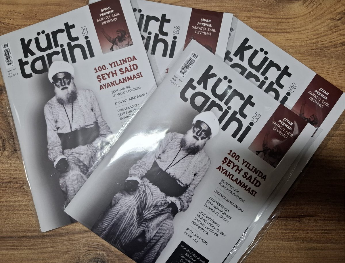 mesutyegen's tweet photo. kürt tarihi dergisinin yeni sayısı çıktı. dosya konusu: 100. yılında şeyh sait ayaklanması. https://t.co/hNPjlgGOEP