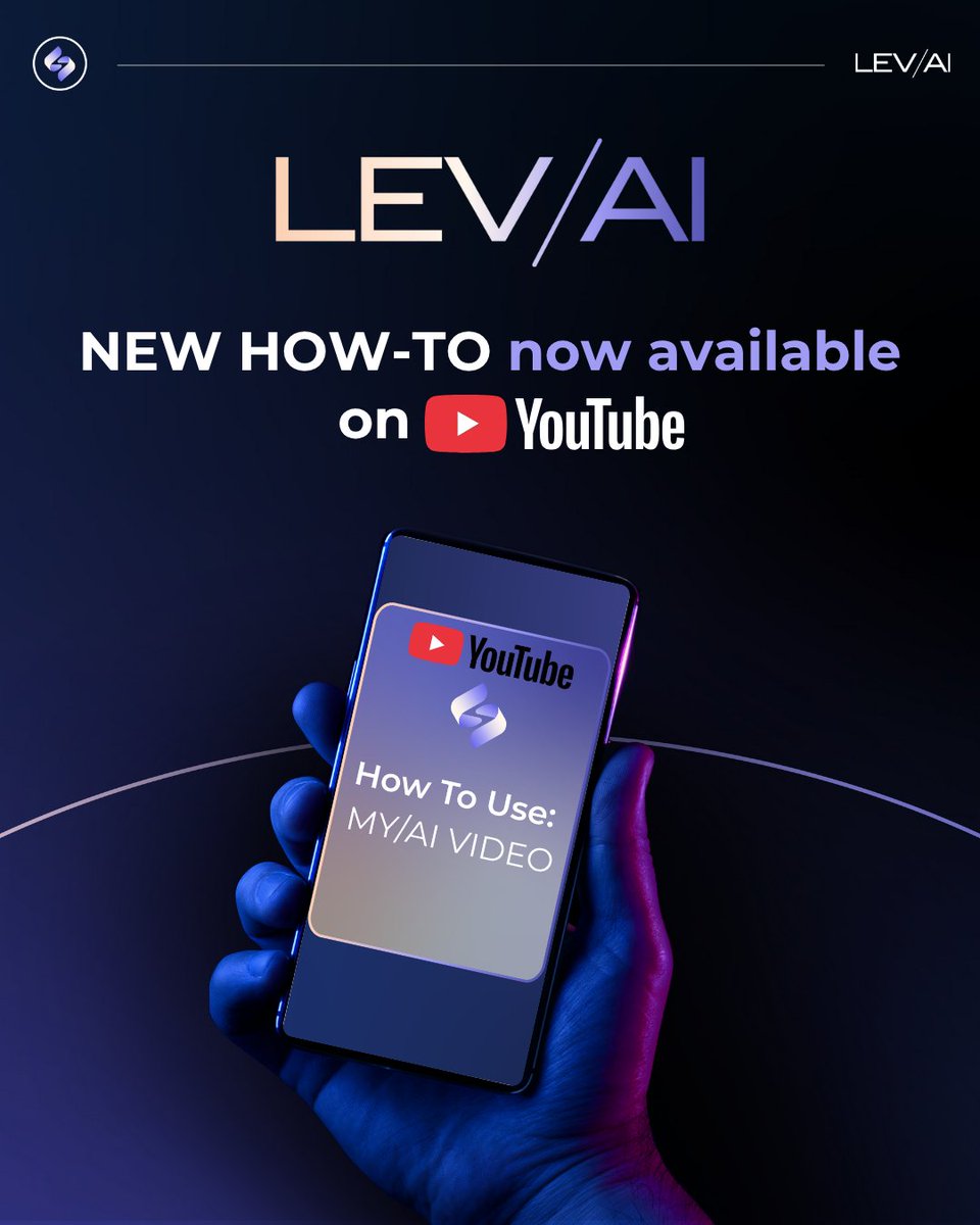 GetLevai's tweet photo. A new HOW-TO has dropped on YouTube! 

How to Use: MY/AI VIDEO (BRAND NEW FEATURE)

Learn how to create your AI Twin!

#GetLEVAI #SmallBusinessTips #AIforBusiness #LEVAI #Entrepreneurship #MarketingMadeEasy https://t.co/GmfOXOdaKe