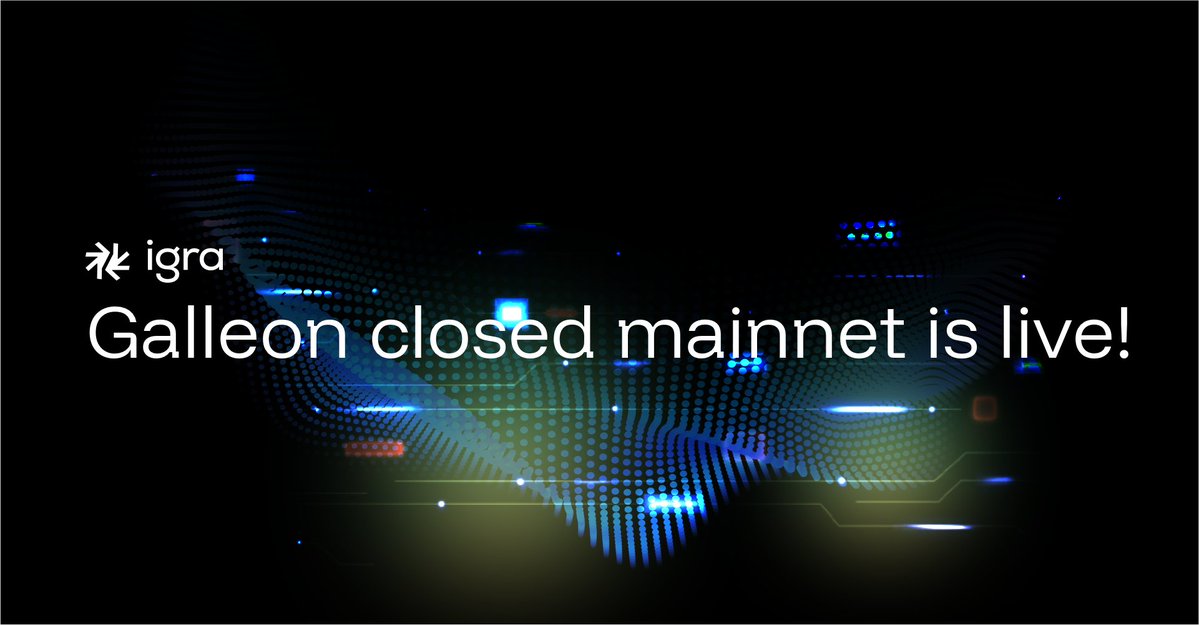 Igra_Labs's tweet image. Galleon closed mainnet is live. 
Closed = deployments restricted to dev team for now.
Bounty: first to find Igra transactions on Kaspa mainnet get 10,000 IGRA. Post proof in replies. All you need is transaction format. 
Next: finalize orchestration scripts, share it with…