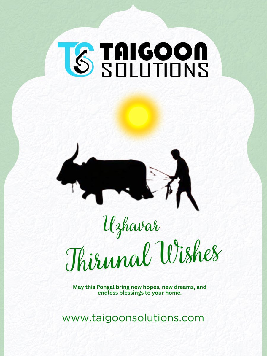 Taigoonsolution's tweet photo. On this Pongal, we celebrate growth, gratitude, and the spirit of innovation that drives us forward.

Taigoon Solutions — Empowering Businesses with Next-Generation Web Solutions.

#taigoonsolutions #Tech #TechInnovation #TeamSpirit #harvestofsuccess https://t.co/HyWFk9zODx