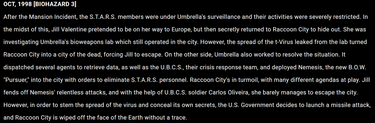 project_umb's tweet photo. The BIOHAZARD OUTBREAK OFFICIAL GUIDE BOOK reveals Jill Valentine did in fact leave the city along with Chris &amp; Barry, but returned secretly to hide out &amp; investigate Birkin's underground lab.
#REBHFun https://t.co/gHzH2t8j2h