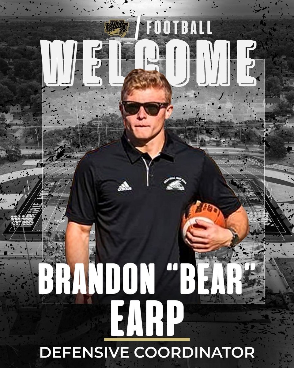 Welcome to Lincoln 🐺

Brandon “Bear” Earp ➡️ Defensive Coordinator 

#PWolfNation #YipYip <a href="/NWUFootball/">NWU Football</a> #d3fb

📰: nwusports.com/news/2026/1/12…