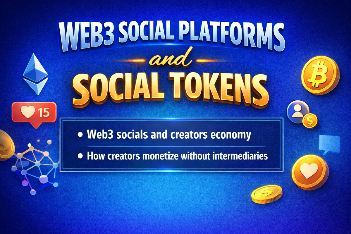 In Web2, social media platforms control everything: 

Your followers, reach, and your monetisation, etc. 

In Web3, you control it all. 

Web3 is where users own content, their audience, and their digital identity. 

Here's a full breakdown of how these work:

Social Tokens: The