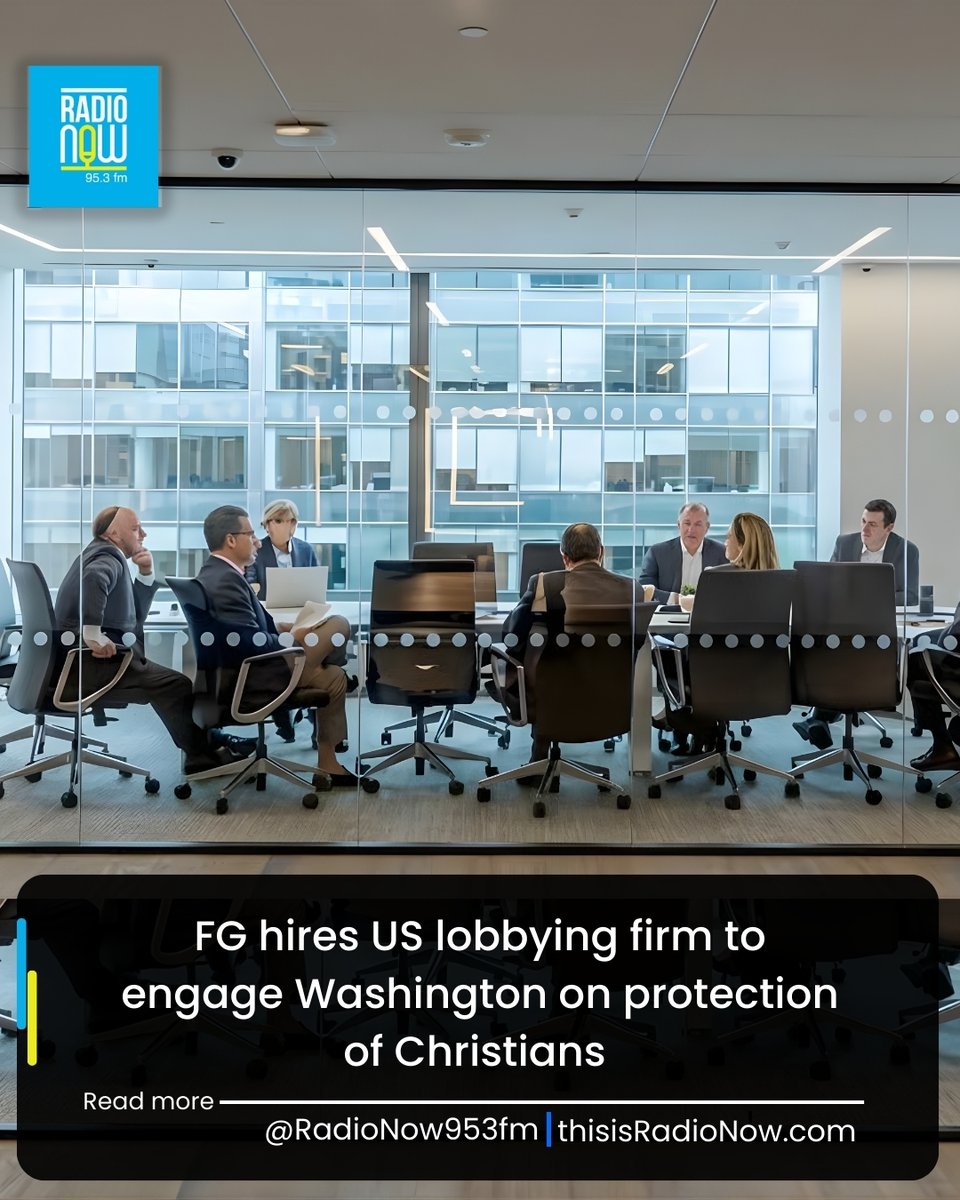 RadioNow953FM's tweet image. The Federal Government has hired a United States based lobbying firm under a nine million dollar contract to help communicate its efforts at protecting Christian communities in Nigeria to the US... Read More: thisisradionow.com/fg-hires-us-lo…

#FG #nigeria #lobbyists #ChristianGenocide