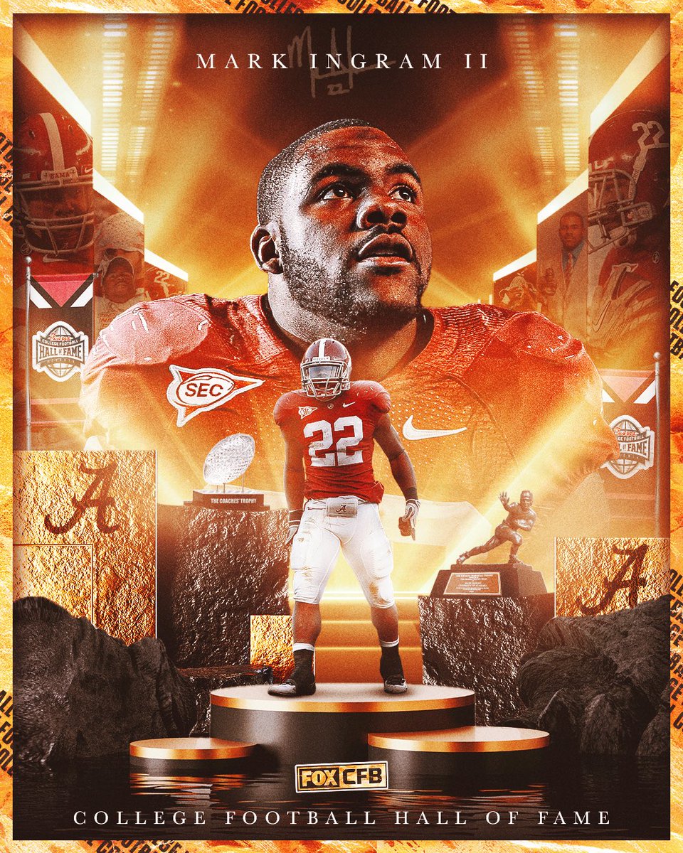 CFBONFOX's tweet image. LEGEND FOREVER 🐐

@markingramII has been inducted into the 2026 College Football Hall of Fame 🏆👏