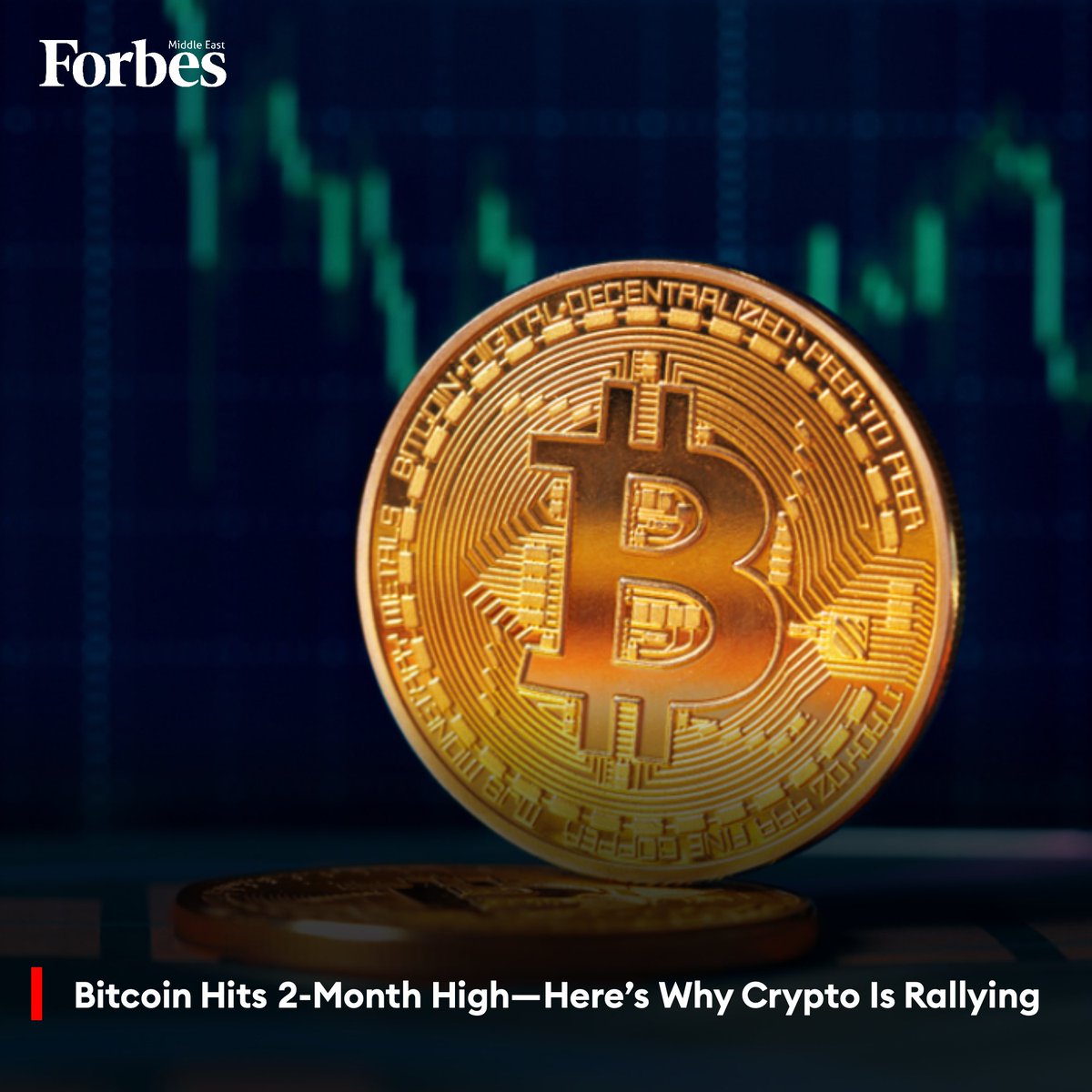 Bitcoin prices rose to a two-month high on, leading a broader rally across  the crypto market after recent economic reports fueled hopes for lower  interest rates later this year. #Forbes For more