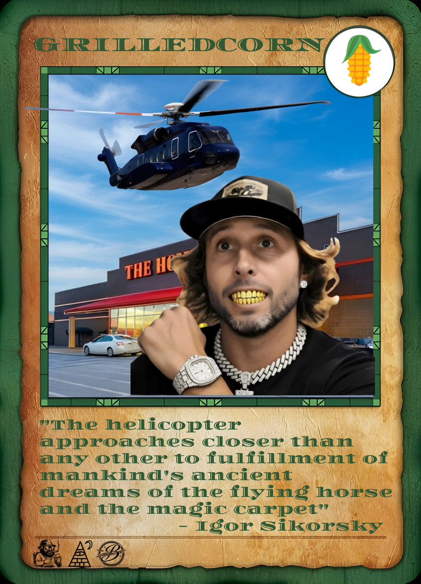 FauxBitcorn's tweet image. 🌽NEW DROP🌽

GRILLEDCORN
Card 10 
Harvest 1
Supply 31
Artists - 3 Homeless Men &amp;amp; a Dog

#FAUXBITCORN @GoingParabolic