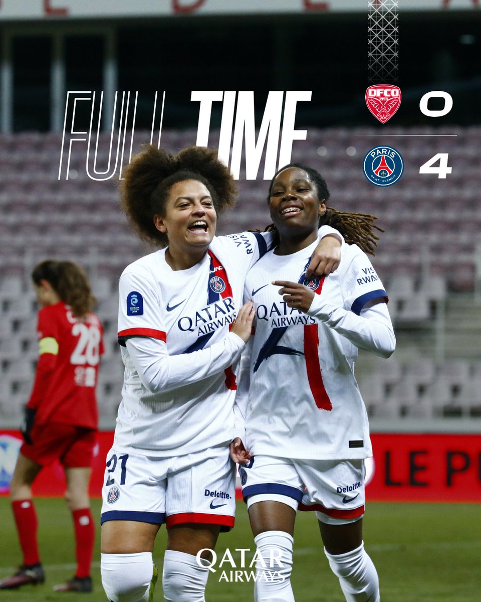 ⏱️ 90’ I Une victoire maitrisée à Dijon ! 💪

#DFCOPSG 0-4 I #ArkemaPL