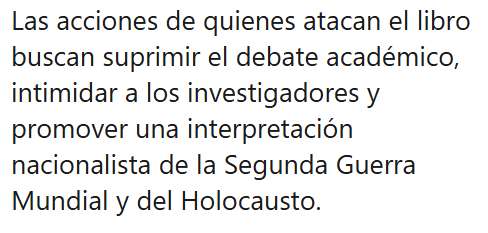 Me llega esto a través de a red Concerneds Historiens: campaña contra el acoso a un historiador germano-polaco por un ensayo sobre la colaboración de los alcaldes polacos en el Holocausto. <a href="/Pasado_Presente/">Pasado & Presente</a> <a href="/AkalEditor/">EDICIONES AKAL</a> <a href="/alianza_ed/">Alianza Editorial</a> <a href="/Ed_Critica/">Editorial Crítica</a>
