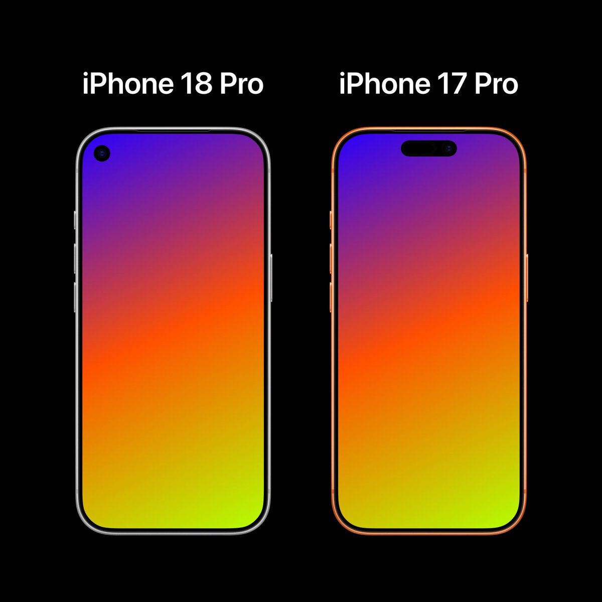 ld_vova's tweet image. iPhone 18 Pro VS iPhone 17 Pro

Concept

#iPhone18Pro #iPhone18ProMax #iPhone18 #Apple