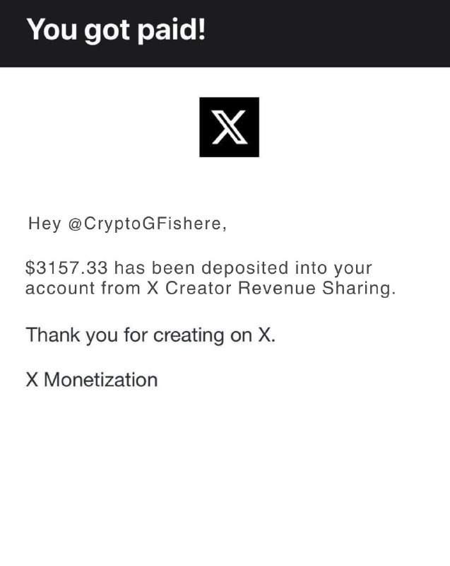 CryptoGFishere's tweet image. As usual I will give my x earnings to someone who likes this post!  Winner chosen at random Sunday am.  Must follow this account to dm info.  Thank you for following me and making this payment possible.  Good luck and Happy Weekend!!!