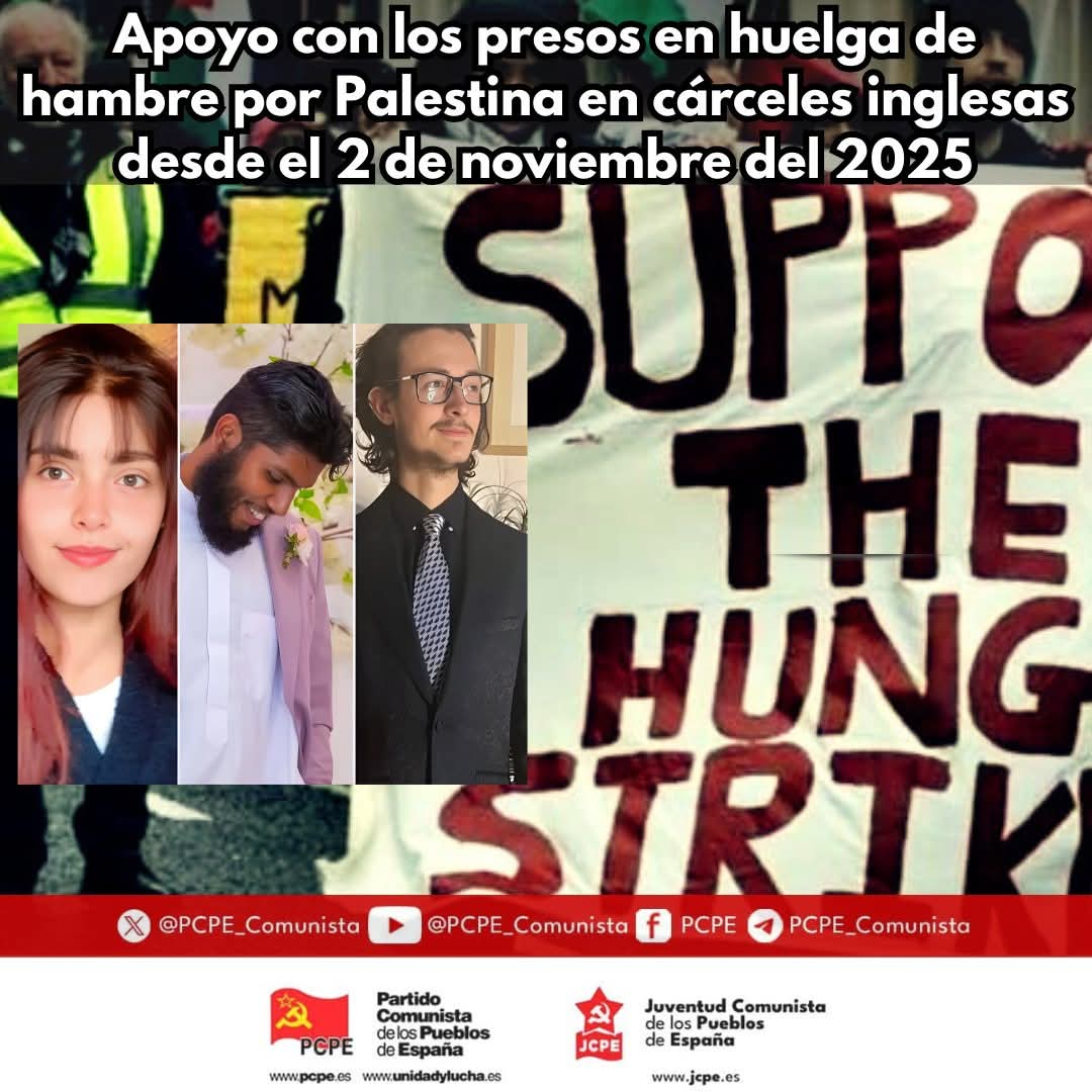 Heba Muraisi: 31 años de edad, militante Palestine Action, 73 días en huelga de hambre.

Kamran Ahmed: 28 años de edad, militante Palestine Action, 67 días en huelga de hambre.

Lewie Chiaramello: 22 años de edad, militante de Palestine Action preso, 53 días en huelga de hambre.
