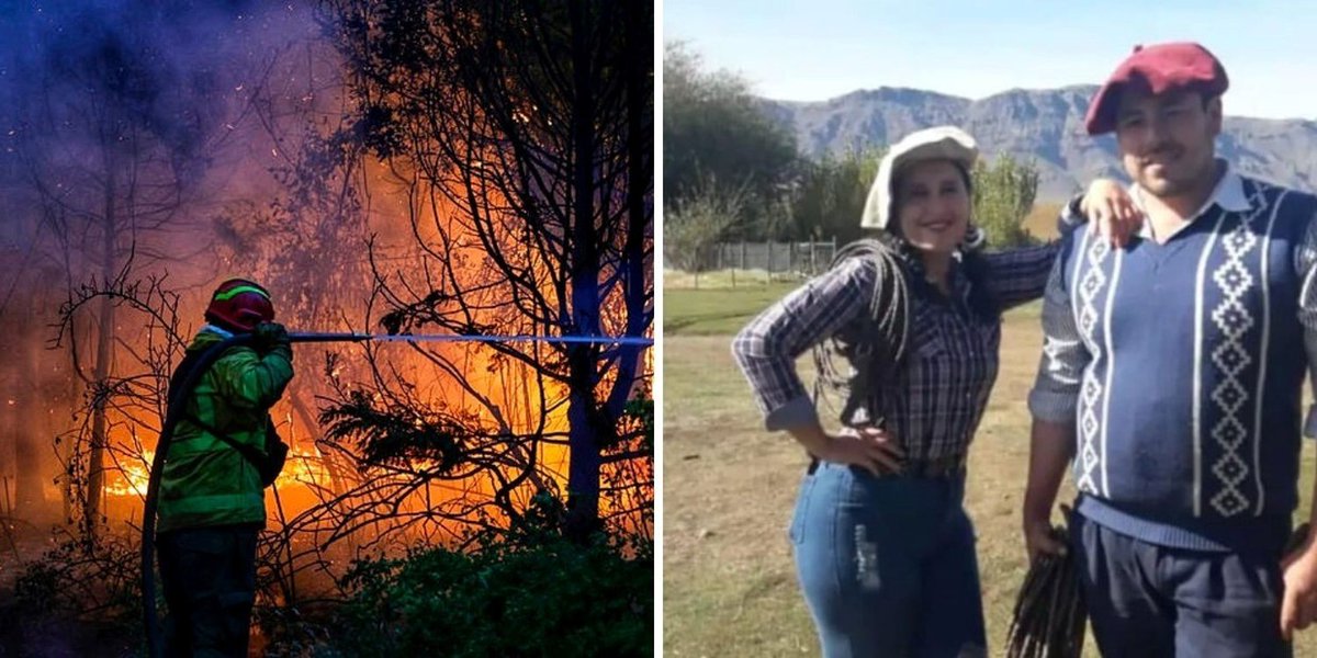 clarincom's tweet image. UNA PAREJA RESISTIÓ AL FUEGO PARA SALVAR SU CASA EN CHUBUT

Marilyn y Enrique Pablaza enfrentaron durante horas el avance de un incendio forestal en El Pedregoso, entre Epuyén y El Hoyo, y lograron evitar que las llamas destruyeran su casa y los corrales donde tenían a sus…