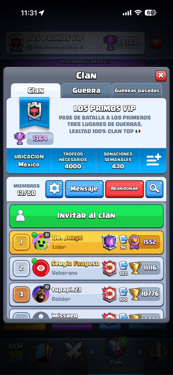 _GARYAE's tweet image. UNANSE AL MEJOR CLAN DE VERACRUZ CLASH ROYALE