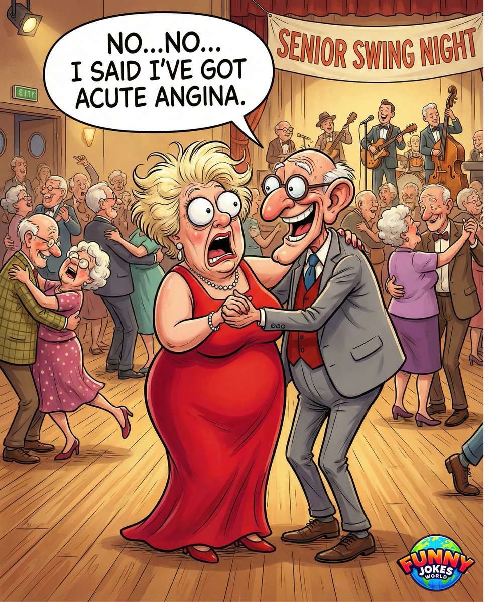 I think we ALL know what she thought he said...  #seniorhumor #misunderstanding #funnycartoons