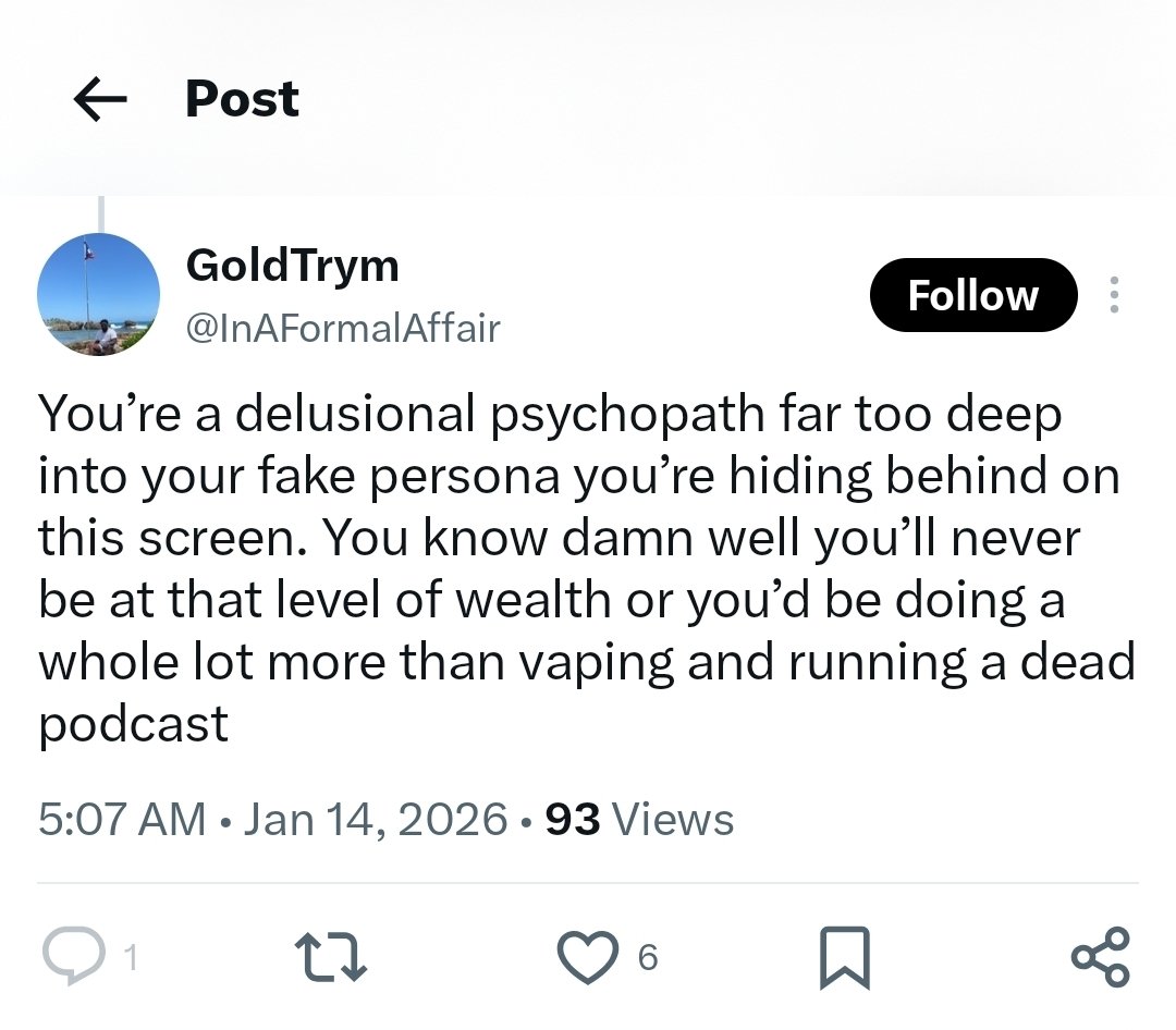 nachtnoir's tweet image. For some reason @InAFormalAffair , think that just because someone #vapes and has a podcast he can not be successful. Maybe they think that because they lack creativity of thought, or because they are unsuccessful themselves. Because this post was behind a block, I had to post a